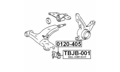 Пыльник шаровой опоры Febest, передний, арт. TBJB-001