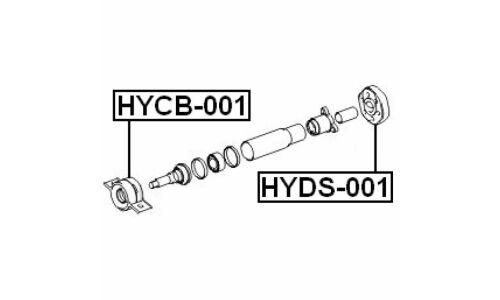 Подшипник карданного вала Febest, арт. HYCB-001