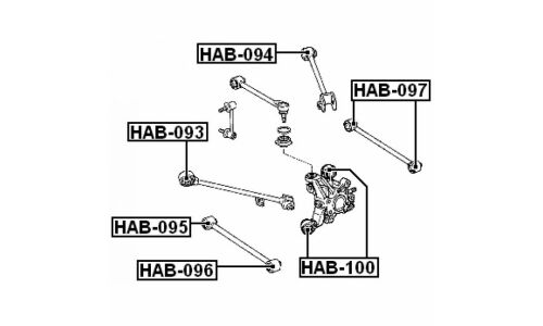 Сайлентблок Febest, арт. HAB-097