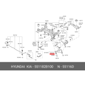Сайлентблок рычага подвески | перед Hyundai/Kia, арт. 55118-2B100