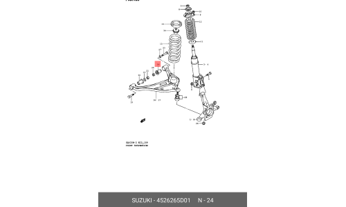 Сайлентблок переднего рычага Suzuki, арт. 45262-65D01