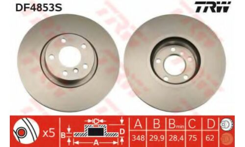 Диск тормозной TRW, арт. DF4853S