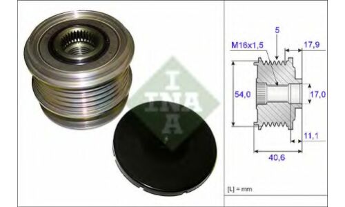 Ременной шкив генератора INA, арт. 535 0121 10