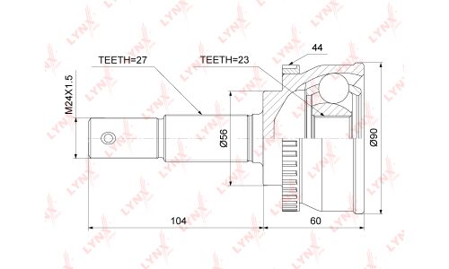 ШРУС LYNXauto, внешний, арт. CO-5764A