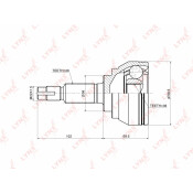 ШРУС LYNXauto, передний, наружный, арт. CO-3661