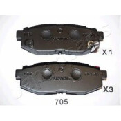 Колодки тормозные дисковые Japan Parts, задние, комплект на ось (4 шт), арт. PP-705AF