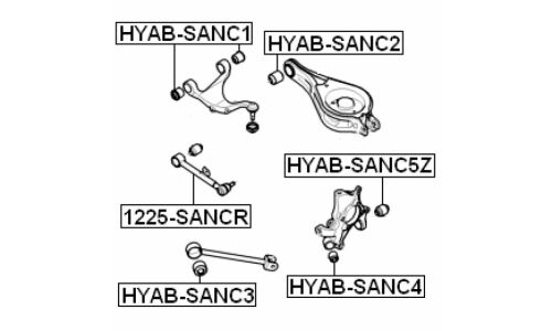 Сайлентблок Febest, арт. HYAB-SANC5Z