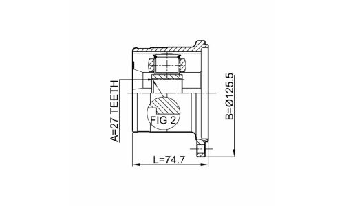ШРУС Febest, внутренний, арт. 0211-WD21
