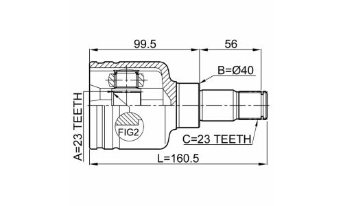 ШРУС Febest, передний, левый, внутренний, арт. 2111-CB316LH