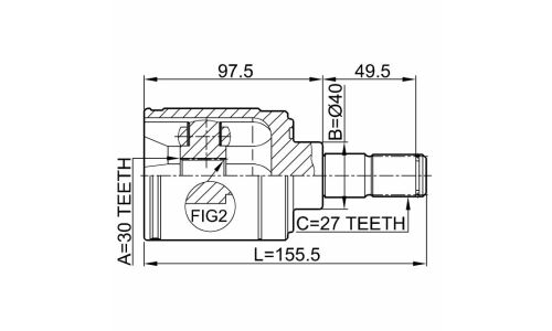 ШРУС Febest, внутренний, арт. 0311-HRVATRH