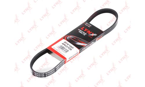 Ремень поликлиновый LYNXauto, для Nissan Sunny, Fiat Punto, арт. 4PK0708