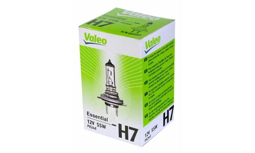 Лампа галогенная Valeo Essential Н7 (PX26d, T11), 12В, 55Вт, 3200К, 1 шт, арт. 032009