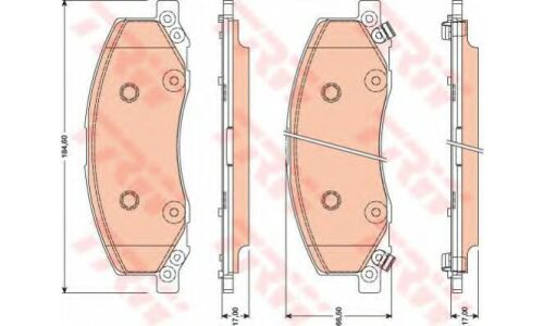 Колодки дисковые TRW, арт. GDB1781
