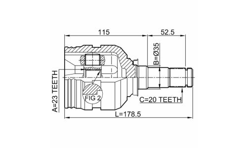 ШРУС Febest, передний, левый, внутренний, арт. 0111-SXM10LH