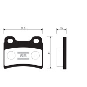Колодки тормозные дисковые | зад Sangsin, арт. SP1064