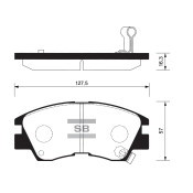 Колодки тормозные передние Sangsin, арт. SP1135