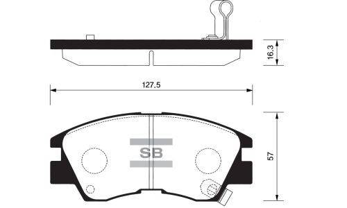 Колодки тормозные передние Sangsin, арт. SP1135