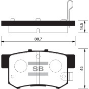 Колодки тормозные дисковые | зад Sangsin, арт. SP1368