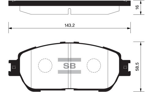 Колодки тормозные передние Sangsin, арт. SP1372