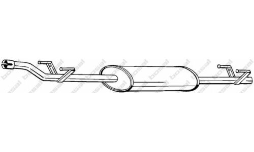 Глушитель выхлопных газов Bosal, средний, арт. 288-231