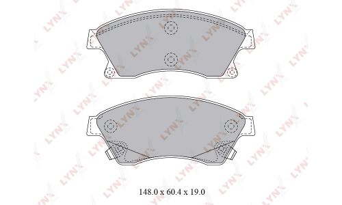 Колодки тормозные дисковые LYNXauto передние, комплект на ось (4 шт), арт. BD-1810