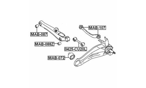Сайлентблок Febest, арт. MAB-088Z