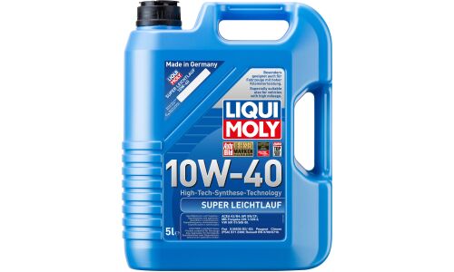 Масло моторное Liqui Moly Super Leichtlauf 10w40 синтетическое, API SN, ACEA A3/B4, универсальное, 5л, арт. 1929/9505