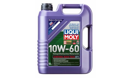 Масло моторное Liqui Moly Synthoil Race Tech GT1 10w60 синтетическое, SN, ACEA A3/B4, универсальное, 5л, арт. 1944 (8909)