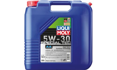 Масло моторное Liqui Moly Special Tec AA 5w30 синтетическое, API SP, ILSAC GF-6A, для бензинового двигателя, 20л, арт. 7517