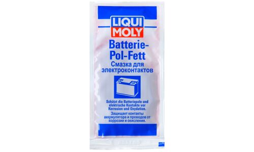 Покрытие для защиты клемм и электроконтактов Liqui Moly Batterie-Pol-Fett, предотвращает коррозию, стик-пакет 10г, арт. 8045/3139
