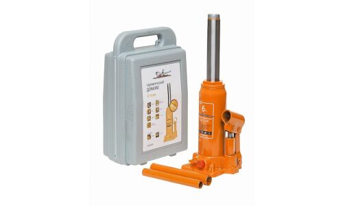 Домкрат гидравлический бутылочный Airline, 6000кг, подъем 200–405мм, кейс, арт. AJ-B-06K