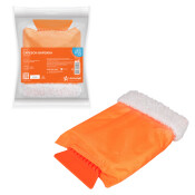 Скребок для удаления льда Airline, с варежкой, морозостойкий пластик и мягкий внутренний материал, 23x16см, арт. AB-Q-01