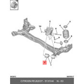 Сайлентблок балки моста Citroen/Peugeot, арт. 5 131.H4
