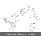 Сайлентблок заднего рычага Hyundai/KIA, для Elantra, арт. 55543-2H000