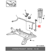Стойка стабилизатора (линк) Citroen/Peugeot, передняя, арт. 5 087.60