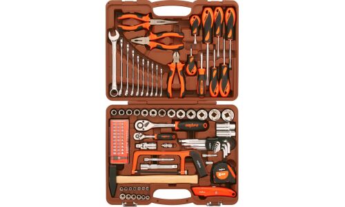 Набор инструментов Ombra, с трещоткой, под размеры 1/2, 1/4", комплект 101 предмет, арт. OMT101S