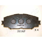 Колодки тормозные дисковые Japan Parts, передние, комплект на ось (4 шт), арт. PA-269AF