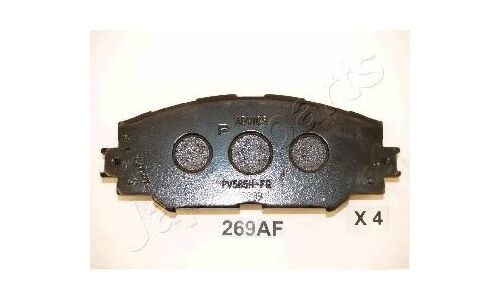 Колодки тормозные дисковые Japan Parts, передние, комплект на ось (4 шт), арт. PA-269AF