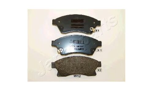 Колодки тормозные дисковые Japan Parts, передние, комплект на ось (4 шт), арт. PA-W12AF