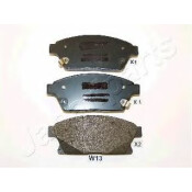Колодки тормозные дисковые Japan Parts, передние, комплект на ось (4 шт), арт. PA-W13AF