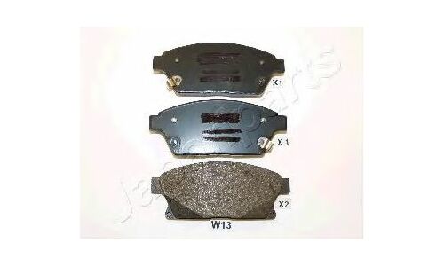 Колодки тормозные дисковые Japan Parts, передние, комплект на ось (4 шт), арт. PA-W13AF