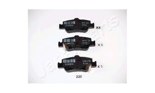 Колодки тормозные дисковые Japan Parts, задние, комплект на ось (4 шт), арт. PP-220AF