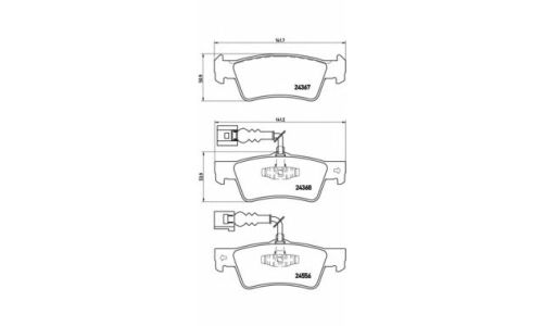 Колодки тормозные дисковые Brembo, комплект на ось (4 шт), арт. P85068