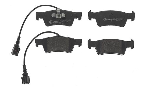 Колодки тормозные дисковые Brembo, комплект на ось (4 шт), арт. P85068