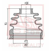 Комплект пыльника ШРУСа Asva, левый, арт. ASBT-INCW5