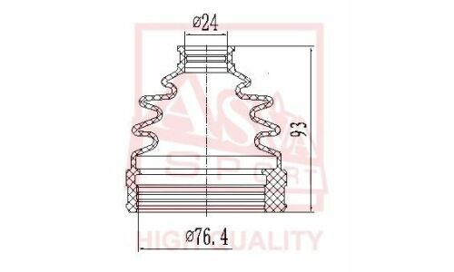 Комплект пыльника ШРУСа Asva, внутренний, арт. ASBT-INNS1