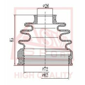 Комплект пыльника ШРУСа Asva, внутренний, арт. ASBT-INPIL