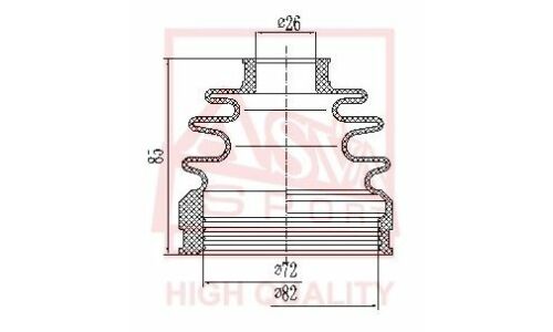 Комплект пыльника ШРУСа Asva, внутренний, арт. ASBT-INPIL