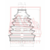 Комплект пыльника ШРУСа Asva, наружный, арт. ASBT-LC200