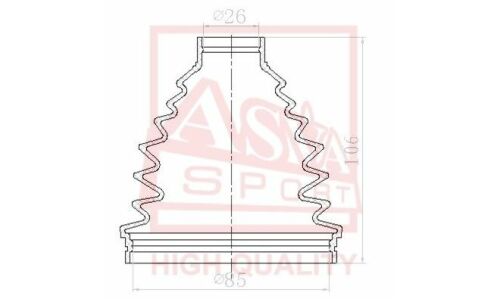 Комплект пыльника ШРУСа Asva, арт. ASBT-N16B